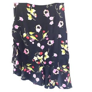 Rare vintage Betsey Johnson asymmetric silk skirt